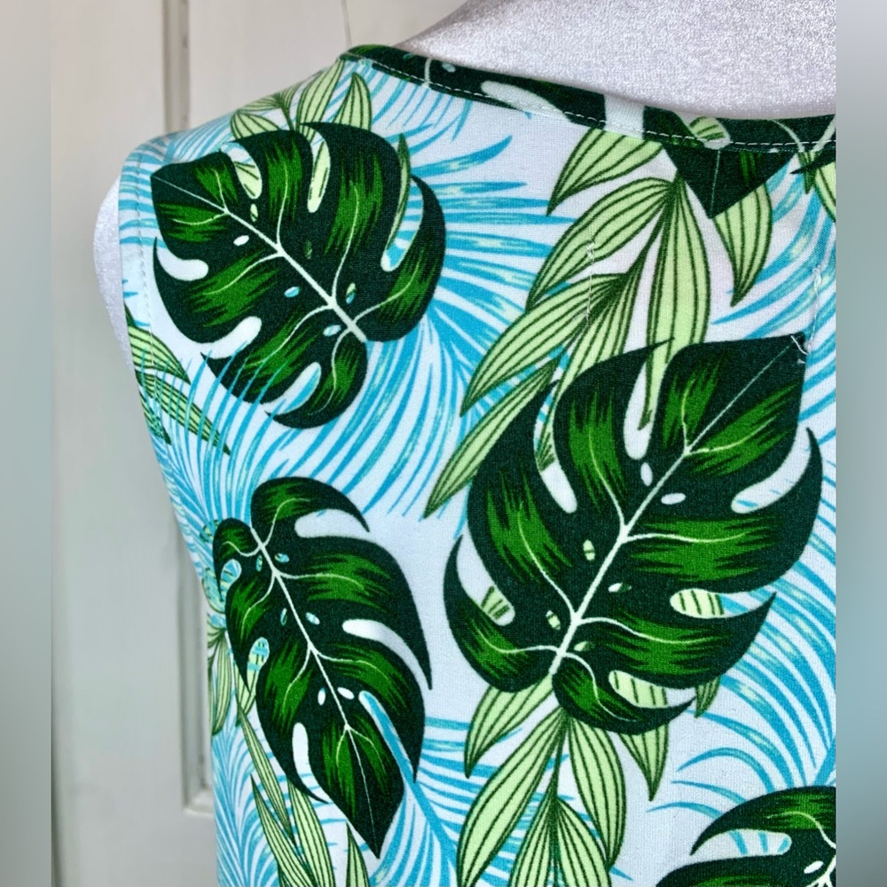 Tommy Bahama Sleepwear Flora Maxi Tank Dress - Tropical Leaf Print - Sundress - Picture 7 of 10